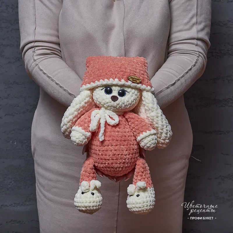 Игрушка «Зайка в колпачке» ручной работы, фото 3 Игрушка «Зайка в колпачке» ручной работы, фото 3
