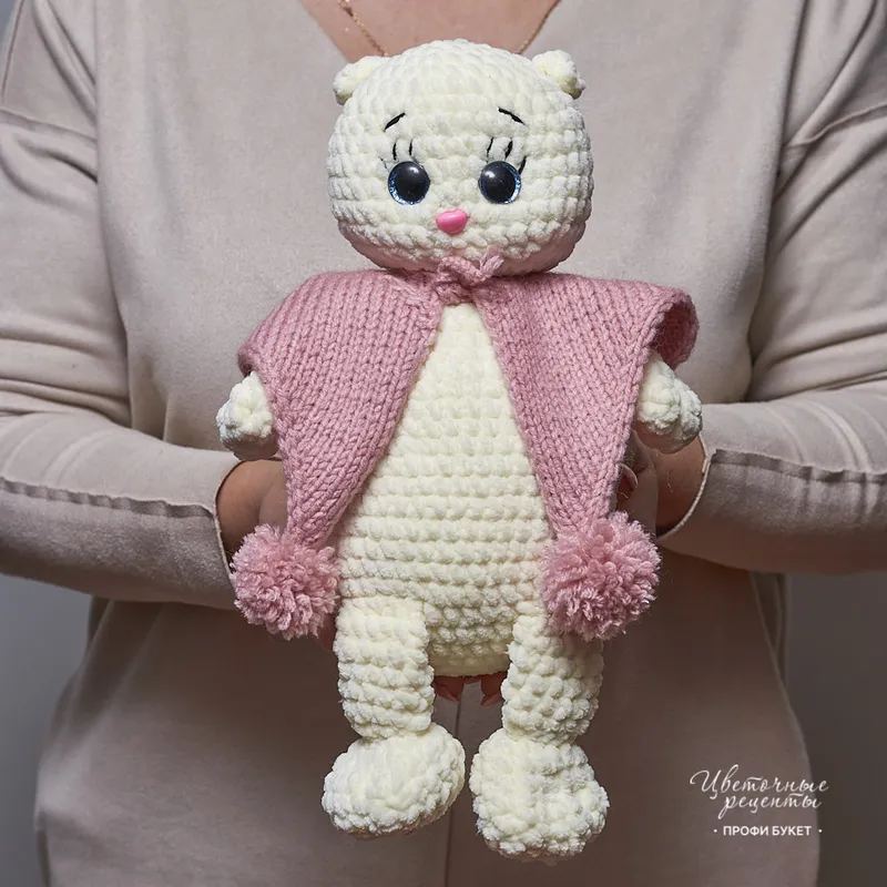 Игрушка «Котик с платком» ручной работы Фото «Игрушка «Котик с платком» ручной работы»